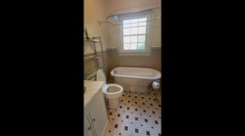 As I was showing my client a house, I noticed this miniature knee-high sink randomly placed in the hallway at the end of the video. You can also see  a peephole that’s about knee-high.