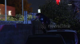 US, Los Angeles: East Hollywood Pursuit Of Stolen Cop Car