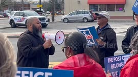Flagship Rally to 'Defend' the U.S. Postal Service at Curseen-Morris Postal Distribution Center in Washington, DC