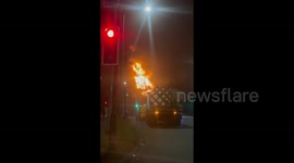 Heathrow Closure: Video Shows Fire At Hayes Substation / 1