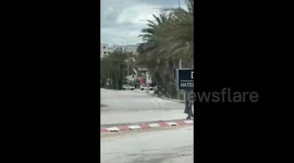 The Israeli army shuts down the main entrance to the city of Tulkarm in the West Bank