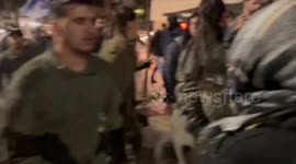 Police clash with protesters on Gaza Street in Jerusalem