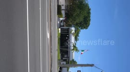 Democrats Protesting Outside of Tesla Car Dealership in South Florida, A lot of people