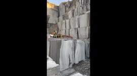 Amazing satisfying video from a quarry in Norway, Larvik! Real stone of granite and larvikite - Natural stone!