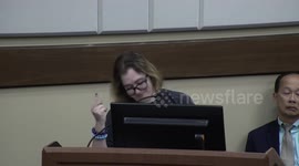 Furious mum flips off school board over Bluebonnet bible curriculum in Texas schools