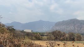 Mexico: Forest Fire Burns in Tepoztlán, Helicopter Deployed