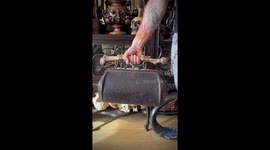 Craftsman makes handbag using HUMAN bones