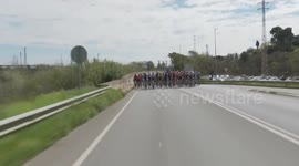 Juan Ayuso wins stage three with photo finish in Volta a Catalunya