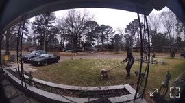 Person with lawn mowing equipment attacked by two dogs in Jackson, Mississippi