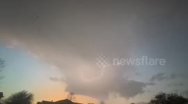 US: Lightning flashes within a storm cloud in Fort Worth