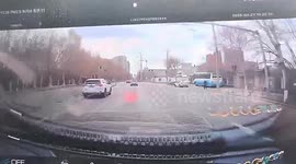 Heartstopping moment manhole cover hit driver's windshield