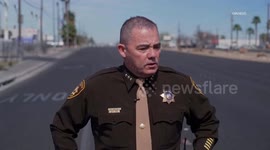 US, Las Vegas: Las Vegas Undersheriff Provides Update on Large Crime Spree With Carjacking and Murder Suspect With Sound On Tape