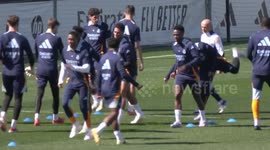 All smiles in training as Madrid get set to face Leganes in La Liga