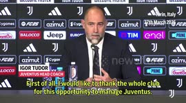 'Everybody wants to manage Juventus' - Igor Tudor on his new job as head coach, despite club's struggles this season