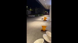 Dog runs while pulling large object in Chongqing, China