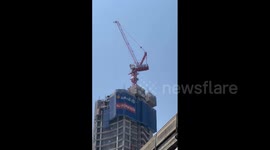 Thailand: Crane on Top of Building Sways After M7.7 Earthquake in Bangkok