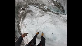 Climber Loses Footing, Slides Down Glacier