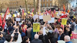 Turkish Anti-Government Protest outside Downing Street, London, UK 29/03/2025