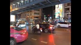 Busy Street In Bangkok Thailand