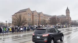 Rally For Democracy Champaign County Courthouse 3-29-25