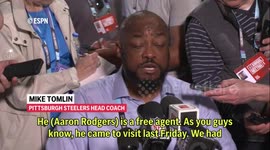 'No new updates' - Pittsburgh Steelers head coach Mike Tomlin tight-lipped over signing free agent Aaron Rodgers