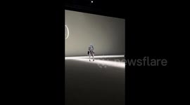 Human-like robot struts down catwalk at Shanghai fashion show