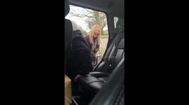 Grandma Struggles to Get In SUV