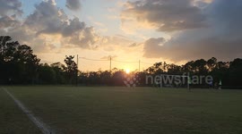US: Sunset seen at Lake Nona, Florida