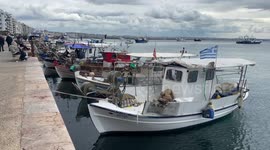 Greek Fishermen Fleet Takes Over Thessaloniki’s Waterfront in Protest Against EU Regulations