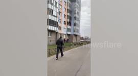 Hero neighbours catch boy as he leaps from burning apartment in Russia
