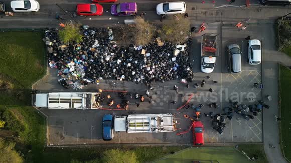 Birmingham Bin Strikes: Chaos as bin collection point is overwhelmed as people block roads