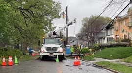 A large storms and major flooding in Memphis, Tennessee