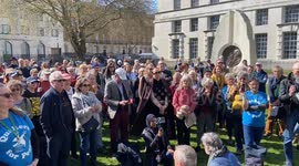 Quakers Stage Protest Outside New Scotland Yard