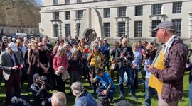 UK: Quakers Stage Protest Outside New Scotland Yard