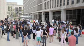 US: Students rally against Trump administration outside U.S. Department of Education in Washington