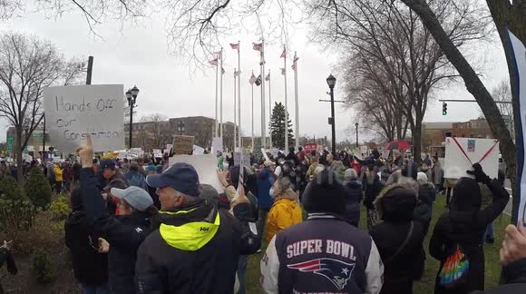 Anti-Trump April 5 Protest in Salem, Massachusetts Draws Hundreds of Eager Defenders of Democracy