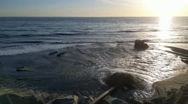 Construction project spewing sewage all over beach in Carlsbad, CA.