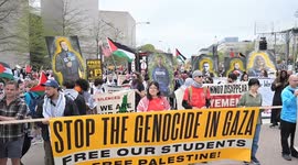 US: Thousands rally in Washington to demand end to Gaza genocide, crackdown on pro-Palestine students