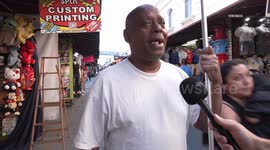 US, Los Angeles: Downtown Los Angeles Minivan Collides With Crowd 9 Injured With Sound On Tape