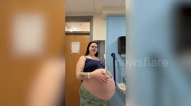 Mum's baby bump was so big strangers thought she was having quadruplets