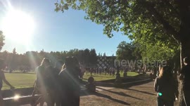 Hundreds of Pokemon Go players gather at Bellevue Park, USA