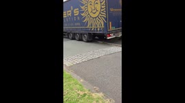 Lorry driver has a nightmare and destroys fence