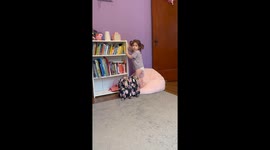 Beanbag gambit: Toddler uses cunning and comfort to escape parental scrutiny
 