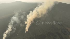 More Gorse Fires Break Out Across N. Ireland - Sperrins Fire - Drone Clip 2