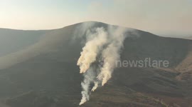 Drone footage shows wildfire in Northern Ireland's Draperstown