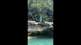 Philippines: Daredevil Grandma? 75-Year-Old Ursula's Epic Cliff Dive Shocks Tourists