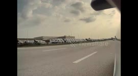 Convertible Tire Blowout on the Interstate