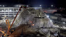 Search and rescue workers after the State Audit Office construction site collapse in Bangkok, Thailand caused by the March 28th 7.7 earthquake