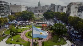 Argentina: Retirees, labor unions march in Buenos Aires to demand pension reform