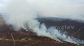 Wildfire gorse fire glenshane pass Northern Ireland uk. April 12 2025. Was not started deliberately